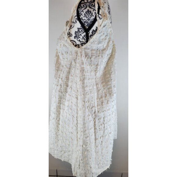 Madewell Antropology Dress Womens/ Embroidered Details and Straps Color Beige - Picture 4 of 12